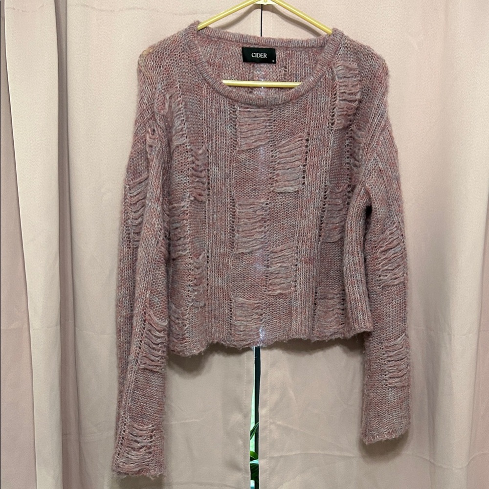 Blush Distressed Sweater